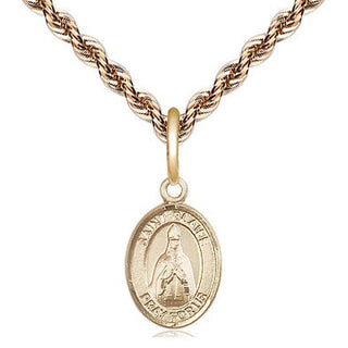 14kt Gold Saint Blaise Medal Engraved Catholic Saint Jewelry