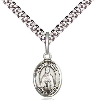 Pewter Saint Blaise Medal Religious and Catholic Jewelry Engraved Catholic Saint Jewelry