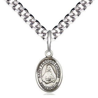 Pewter Saint Frances Cabrini Medal Religious and Catholic Jewelry Engraved Catholic Saint Jewelry