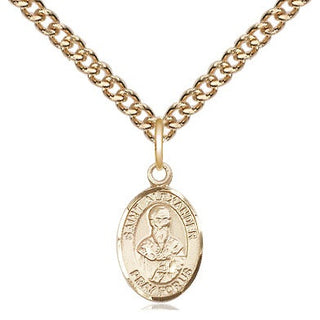 14kt Gold Saint Alexander Constantinople Medal Engraved Catholic Saint Jewelry