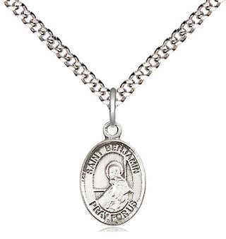 Pewter Saint Benjamin Medal Religious and Catholic Jewelry Engraved Catholic Saint Jewelry