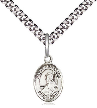 Pewter Saint Benjamin Medal Religious and Catholic Jewelry Engraved Catholic Saint Jewelry
