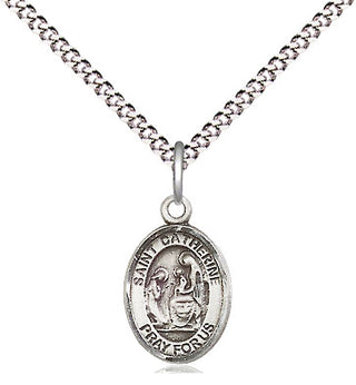 Pewter Saint Catherine of Siena Medal Religious and Catholic Jewelry Engraved Catholic Saint Jewelry