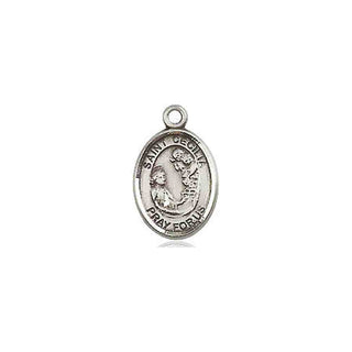 Pewter Saint Cecilia Medal Engraved Catholic Saint Jewelry