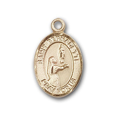 Gold-Filled St. Bernadette Pendant
