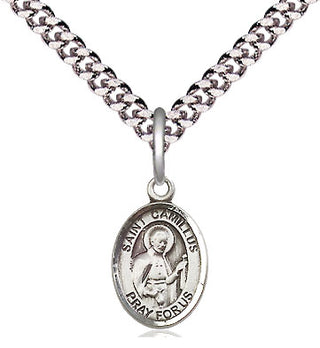 Pewter Saint Camillus of Lellis Medal Religious and Catholic Jewelry Engraved Catholic Saint Jewelry