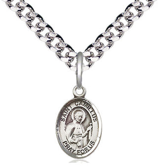 Pewter Saint Camillus of Lellis Medal Religious and Catholic Jewelry Engraved Catholic Saint Jewelry