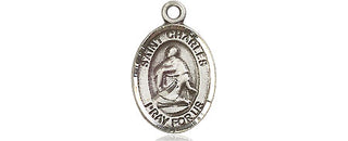 Pewter Saint Charles Borromeo Medal Engraved Catholic Saint Jewelry