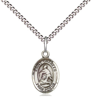 Pewter Saint Charles Borromeo Medal Religious and Catholic Jewelry Engraved Catholic Saint Jewelry