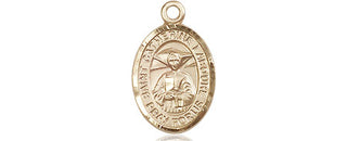 14kt Gold Saint Catherine Laboure Medal Engraved Catholic Saint Jewelry