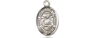 Pewter Saint Catherine Laboure Medal Engraved Catholic Saint Jewelry