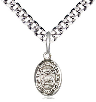 Pewter Saint Catherine Laboure Medal Religious and Catholic Jewelry Engraved Catholic Saint Jewelry