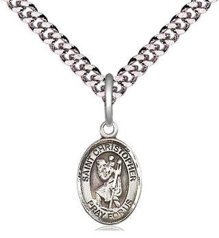 Pewter Saint Christopher Medal Religious and Catholic Jewelry Engraved Catholic Saint Jewelry