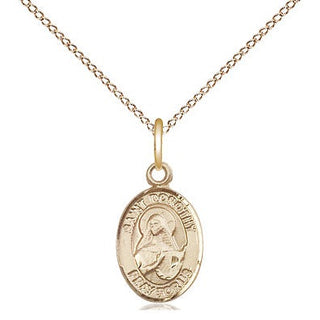 14kt Gold Saint Dorothy Medal Engraved Catholic Saint Jewelry
