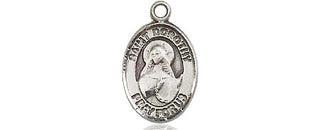 Pewter Saint Dorothy Medal Engraved Catholic Saint Jewelry