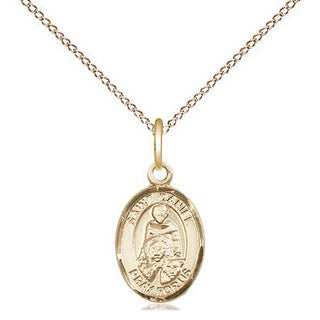 14kt Gold Saint Daniel Medal Engraved Catholic Saint Jewelry