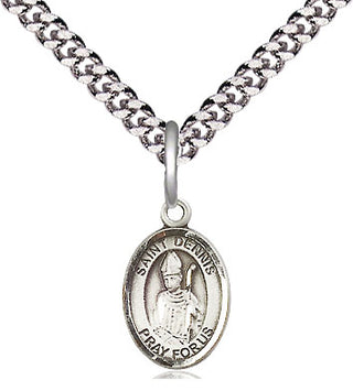Pewter Saint Dennis Medal Religious and Catholic Jewelry Engraved Catholic Saint Jewelry