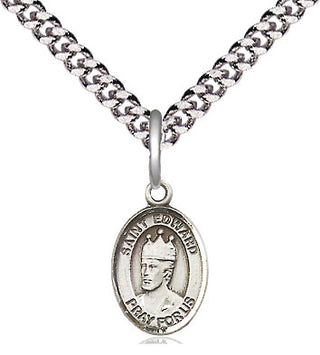 Pewter Saint Edward the Confessor Medal Religious and Catholic Jewelry Engraved Catholic Saint Jewelry