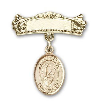 14kt Gold Filled Badge Pin St. David of Wales Baby Badge - Engravable