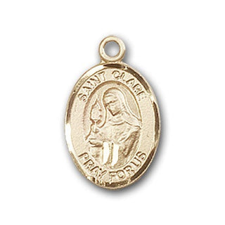 Gold-Filled Saint Clare of Assisi Pendant