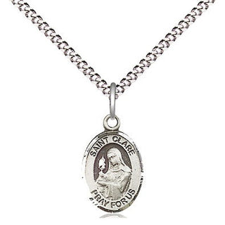 Sterling Silver St. Clare of Assisi Pendant