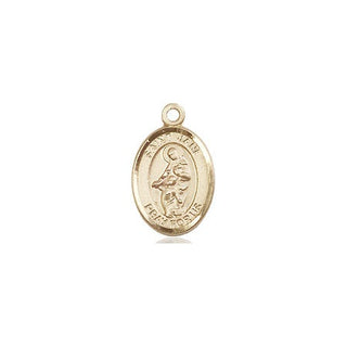 14kt Gold Saint Jane of Valois Medal Engraved Catholic Saint Jewelry