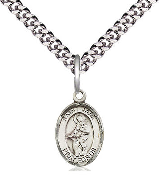 Pewter Saint Jane of Valois Medal Religious and Catholic Jewelry Engraved Catholic Saint Jewelry