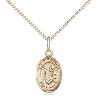 14kt Gold Saint Dominic de Guzman Medal Engraved Catholic Saint Jewelry