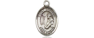 Pewter Saint Dominic de Guzman Medal Engraved Catholic Saint Jewelry