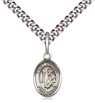 Pewter Saint Dominic de Guzman Medal Religious and Catholic Jewelry Engraved Catholic Saint Jewelry