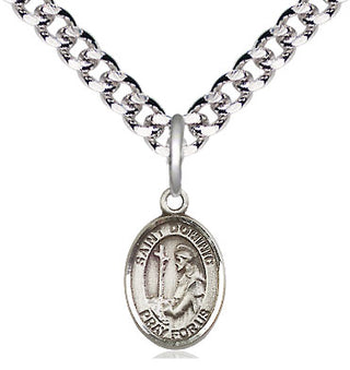 Pewter Saint Dominic de Guzman Medal Religious and Catholic Jewelry Engraved Catholic Saint Jewelry