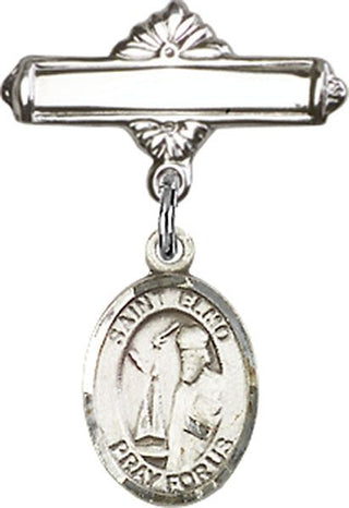 Sterling Silver Polished Badge Pin St. Elmo Baby Badge - Engravable