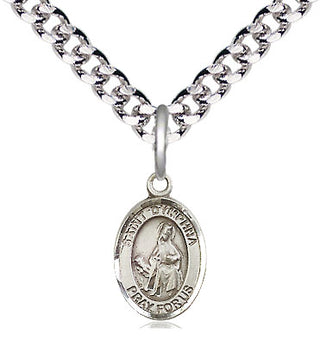 Pewter Saint Dymphna Medal Religious and Catholic Jewelry Engraved Catholic Saint Jewelry
