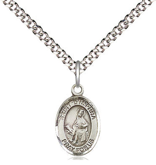 Pewter Saint Dymphna Medal Religious and Catholic Jewelry Engraved Catholic Saint Jewelry