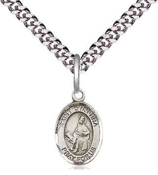 Pewter Saint Dymphna Medal Religious and Catholic Jewelry Engraved Catholic Saint Jewelry