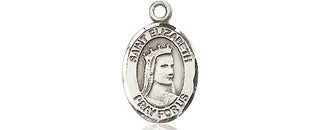 Pewter Saint Elizabeth of Hungary Medal Engraved Catholic Saint Jewelry