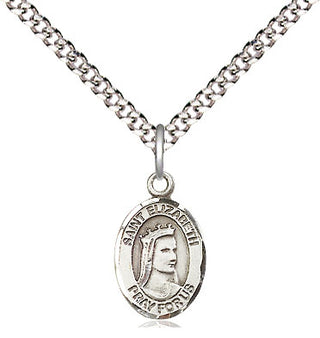 Pewter Saint Elizabeth of Hungary Medal Religious and Catholic Jewelry Engraved Catholic Saint Jewelry