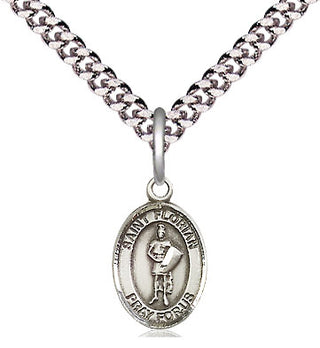 Pewter Saint Florian Medal Religious and Catholic Jewelry Engraved Catholic Saint Jewelry