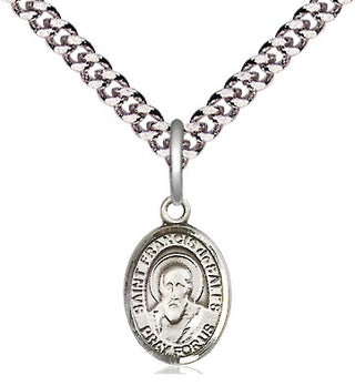 Pewter Saint Francis de Sales Medal Religious and Catholic Jewelry Engraved Catholic Saint Jewelry