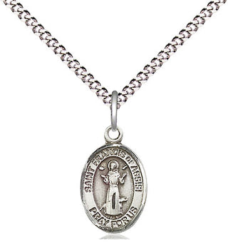 Pewter Saint Francis of Assisi Medal Religious and Catholic Jewelry Engraved Catholic Saint Jewelry