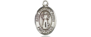 Pewter Saint Francis of Assisi Medal Engraved Catholic Saint Jewelry