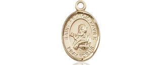 14kt Gold Saint Francis Xavier Medal Engraved Catholic Saint Jewelry