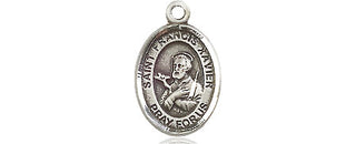 Pewter Saint Francis Xavier Medal Engraved Catholic Saint Jewelry
