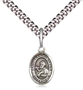 Pewter Saint Francis Xavier Medal Religious and Catholic Jewelry Engraved Catholic Saint Jewelry