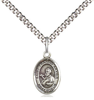 Pewter Saint Francis Xavier Medal Religious and Catholic Jewelry Engraved Catholic Saint Jewelry
