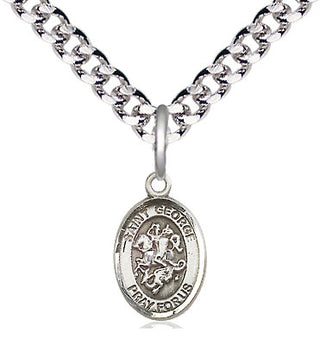 Pewter Saint George Medal Religious and Catholic Jewelry Engraved Catholic Saint Jewelry