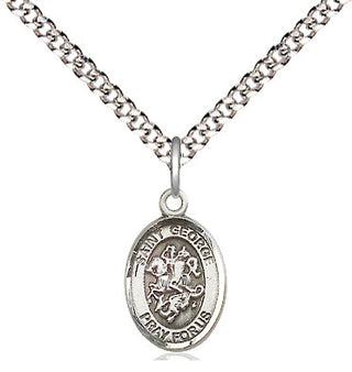 Pewter Saint George Medal Religious and Catholic Jewelry Engraved Catholic Saint Jewelry