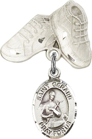 Sterling Silver Baby Boots St. Gerard Majella Baby Badge - Engravable