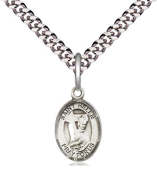 Pewter Saint Helen Medal Religious and Catholic Jewelry Engraved Catholic Saint Jewelry