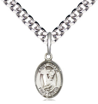 Pewter Saint Helen Medal Religious and Catholic Jewelry Engraved Catholic Saint Jewelry